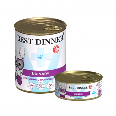 Best Dinner Urinary Exclusive Vet Profi Влажный корм для собак для профилактики мочекаменной болезни Говядина с картофелем