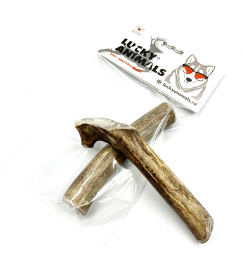 Lucky Animals Рог оленя для собак M (100–170 г)