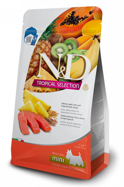 Farmina N&D Tropical Selection Dog Salmon Spelt Oats & Tropical Fruits Adult Mini сухой корм для взрослых собак мелких пород с лососем спельтой овсом и тропическими фруктами