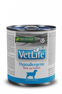 Farmina Vet Life Dog Hypoallergenic Duck & Potato Wet Food Canine влажный корм для взрослых собак для снижения пищевой аллергии с уткой и картофлелем 6штх300г