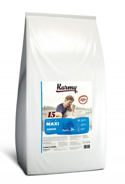 Karmy Maxi Junior сухой корм с индейкой для щенков крупных пород в возрасте до 1 года