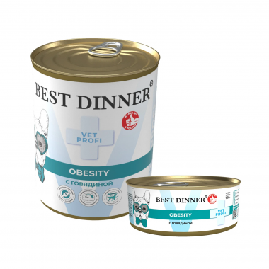 Best Dinner Vet Profi Obesity Диетический влажный корм для собак с избыточным весом с говядиной