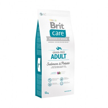 Brit Care Grain-free Adult Salmon & Potato беззерновой сухой корм с лососем и картофелем для взрослых собак мелких и средних пород