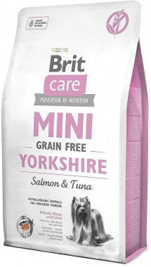 Brit Care MINI Yorkshirec беззерновой сухой корм с лососем и тунцом для йоркширских терьеров с чувствительным пищеварением
