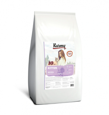 Karmy Kitten сухой корм с индейкой для котят в возрасте до 1 года, беременных и кормящих кошек 