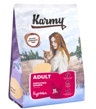 Karmy Adult сухой корм с курицей для взрослых кошек в возрасте старше 1 года 
