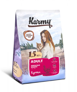 Karmy Adult сухой корм с курицей для взрослых кошек в возрасте старше 1 года 