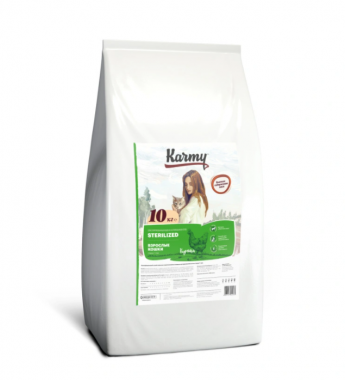 Karmy Sterilized сухой корм с курицей для стерилизованных кошек и кастрированных котов в возрасте старше 1 года