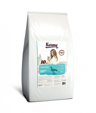 Karmy Hypoallergenic сухой корм с уткой для взрослых кошек в возрасте старше 1 года, склонных к пищевой аллергии