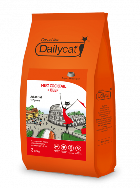 Dailycat Casual line Adult Steri lite Chicken and Beef  сухой корм для взрослых стерилизованных кошек с курицей и говядиной