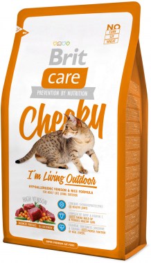 Brit Care Cheeky Outdoor гипоаллергенный сухой корм с олениной и рисом для активных и гуляющих на улице кошек