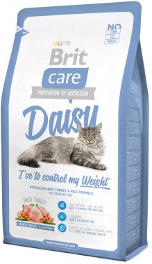 Brit Care Daisy гипоаллергенный сухой корм с индейкой и рисом для кошек с избыточным весом