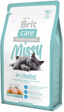 Brit Care Missy for Sterilised гипоаллергенный сухой корм с курицей и рисом для стерилизованных кошек