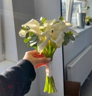 Свадебные Каллы с эвкалиптом